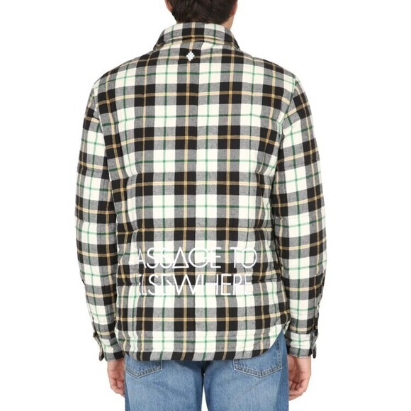 Marcelo Burlon Plaid Shirt Jacket With Classic Collar - NWT
